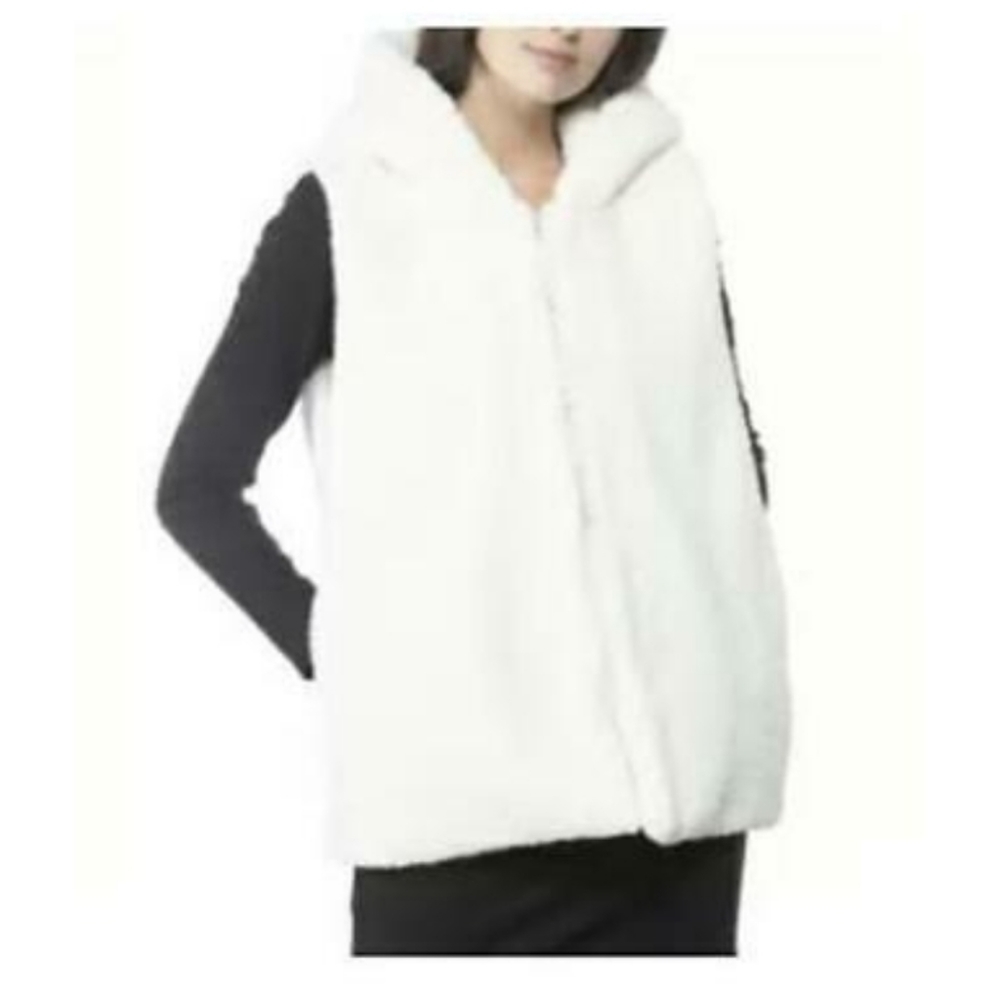 INC International Concepts Faux-Fur Hooded Vest